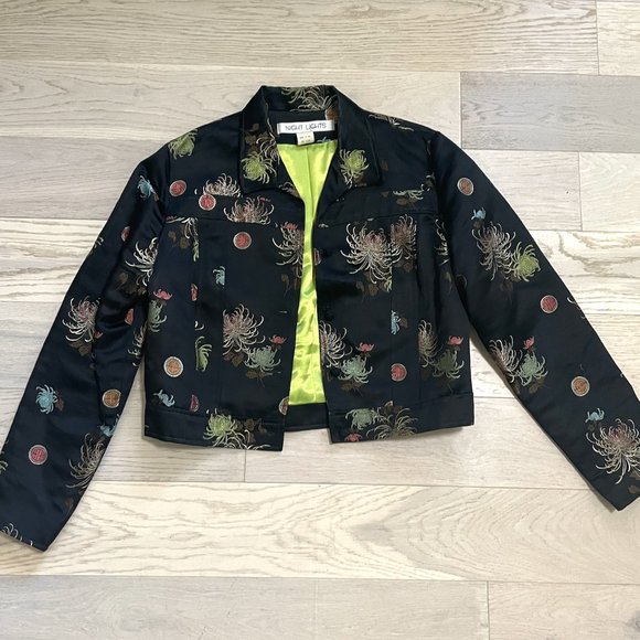 VINTAGE 90's | Silk Blend Chinoiserie Jacket - Picture 8 of 8